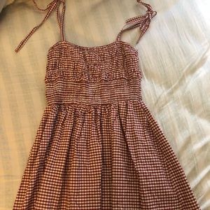 red checkered dress